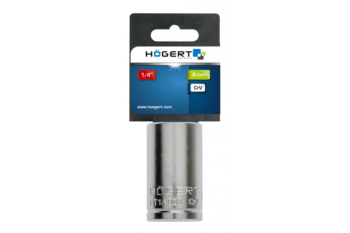 Douille hexagonale 1/4", 4 mm, CrV