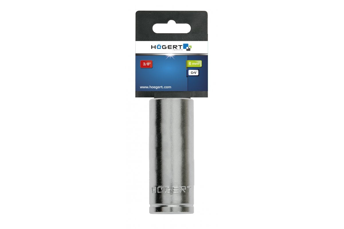 Hexagon socket 3/8", 6 mm, long, CrV