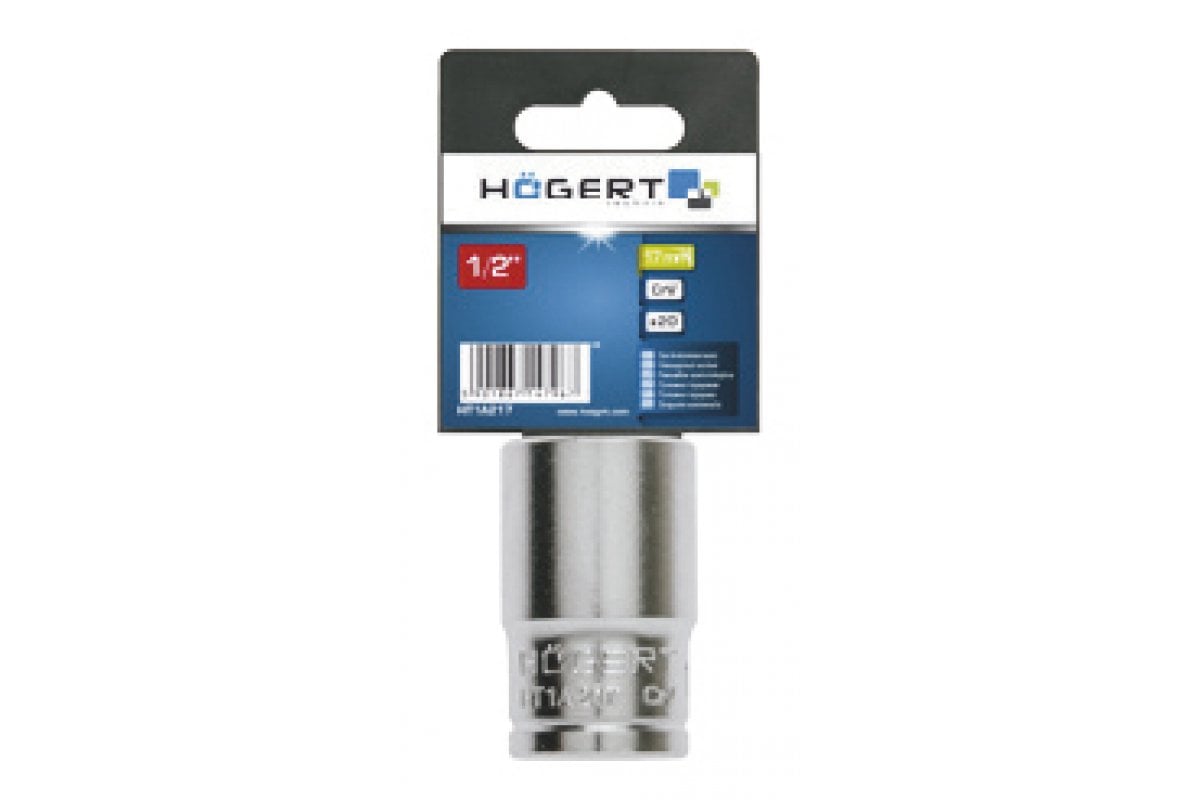 Socket 1/2“, hexagon metric, CrV steel, 8 mm DIN 3124