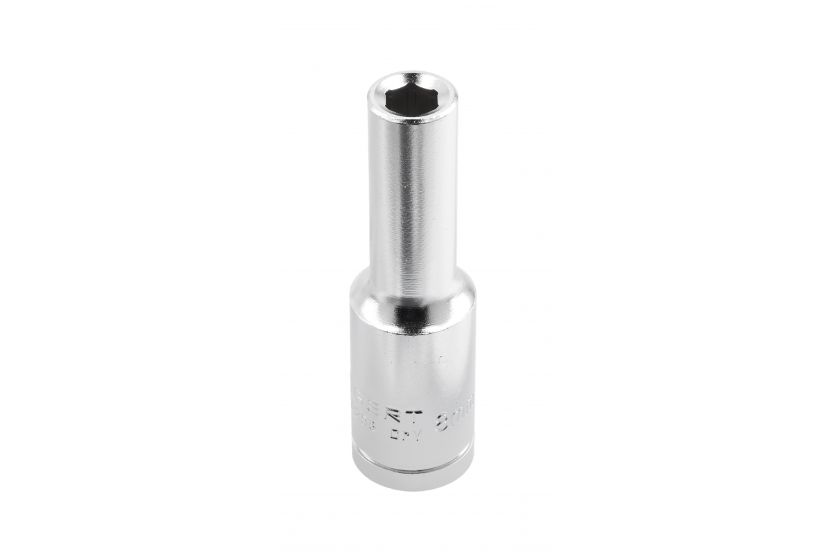 Llave de vaso hexagonal 1/2", 12 mm, larga, CrV