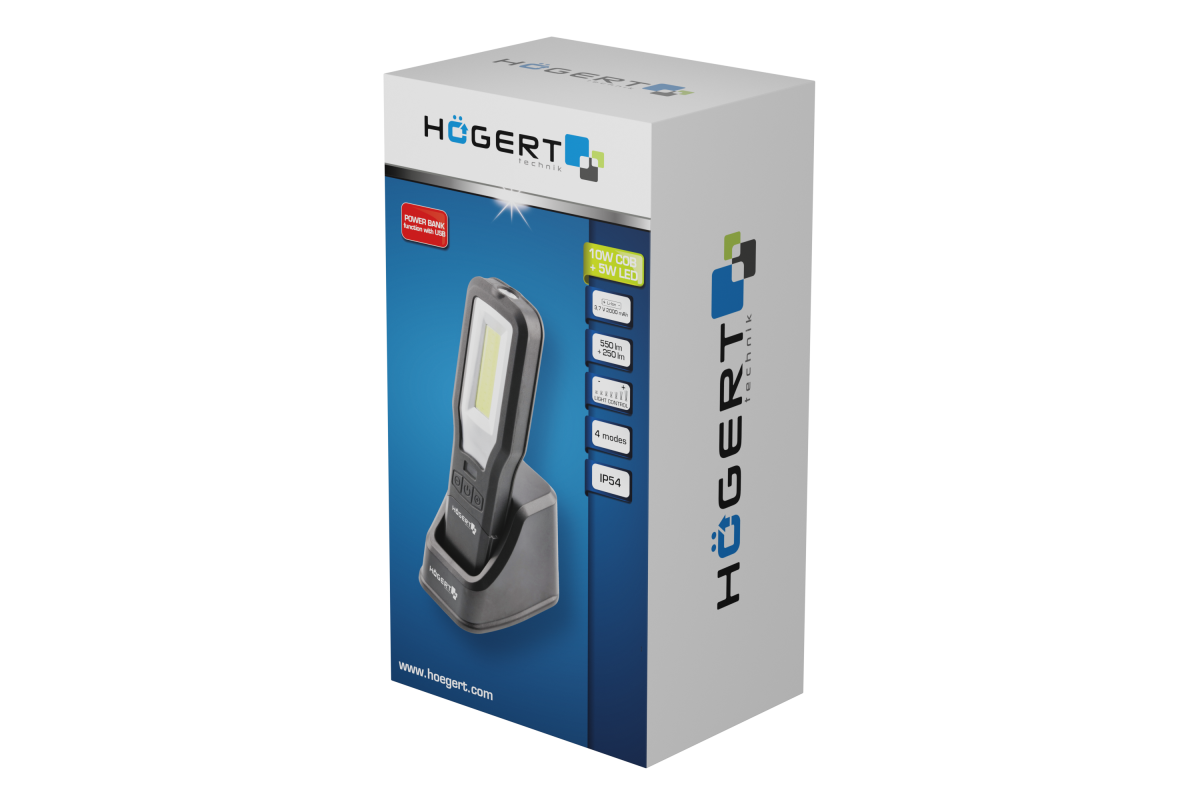 Werkstattlampe LED mit Ladestation USB
