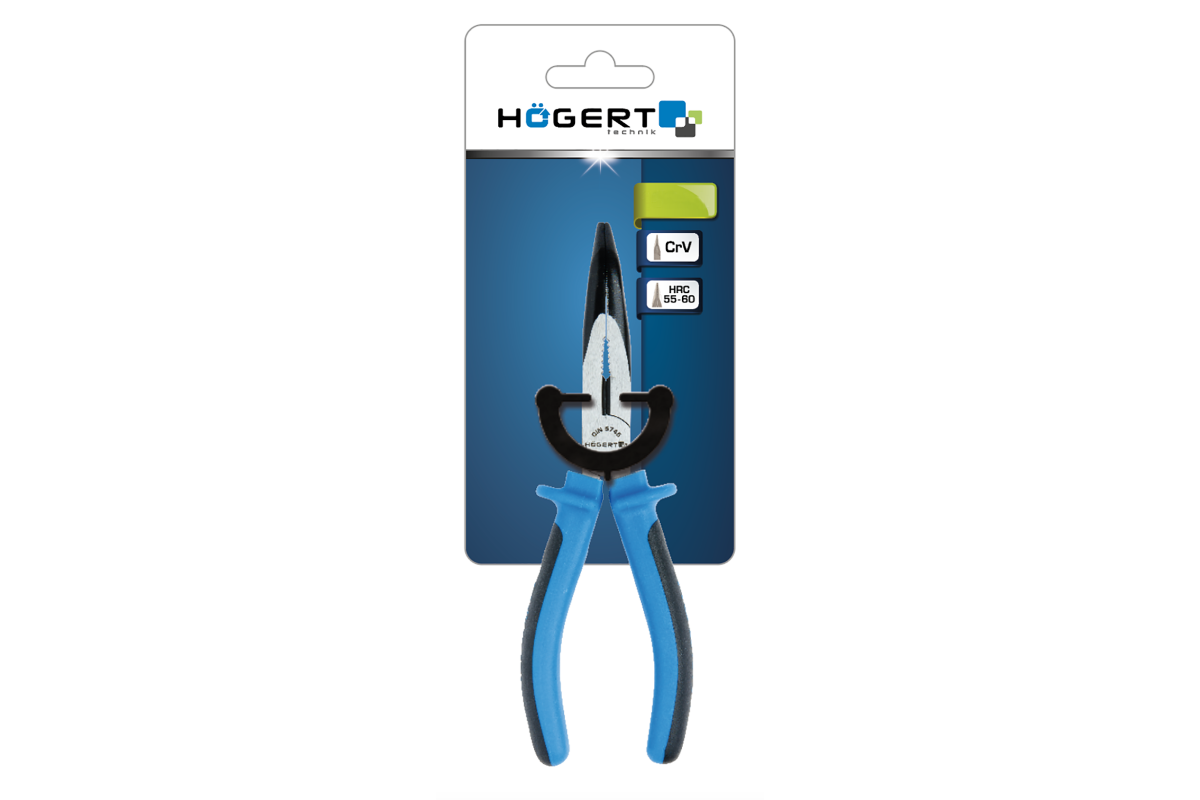 Half-round bent pliers 200 mm