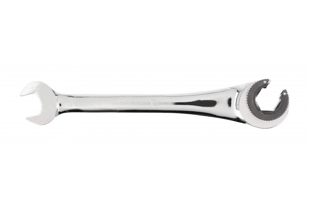 Semi-open wrench with ratchet 19 mm