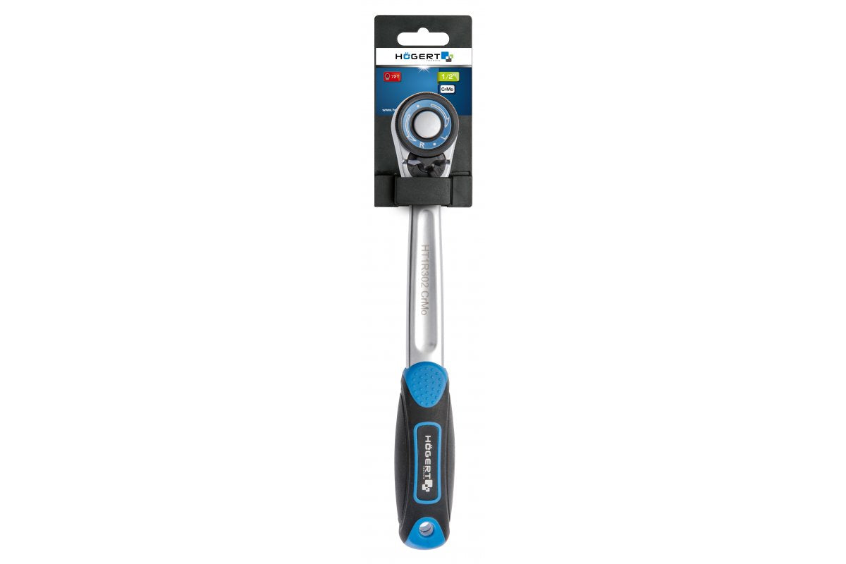 Carraca recta 1/2", 72 dientes, CrMo