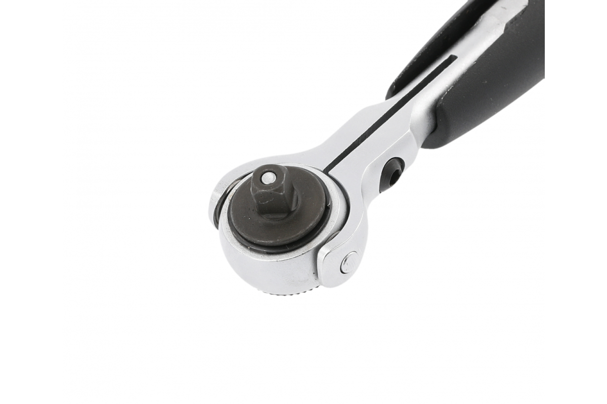 Carraca con cabezal giratorio 1/4", 72 dientes