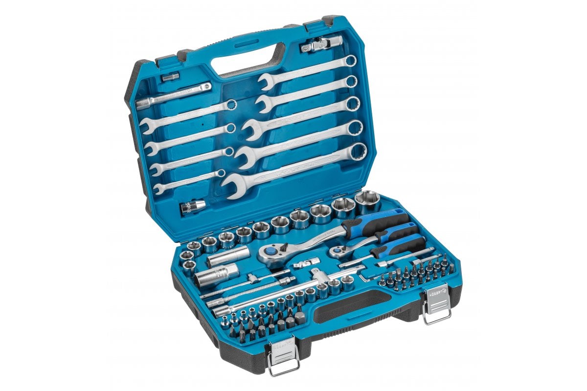 Tool set, 85 pcs, two-color suitcase
