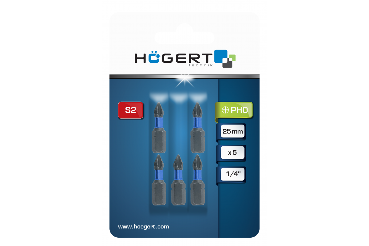 Power screwdriver bit PH0 25mm 5 PCS