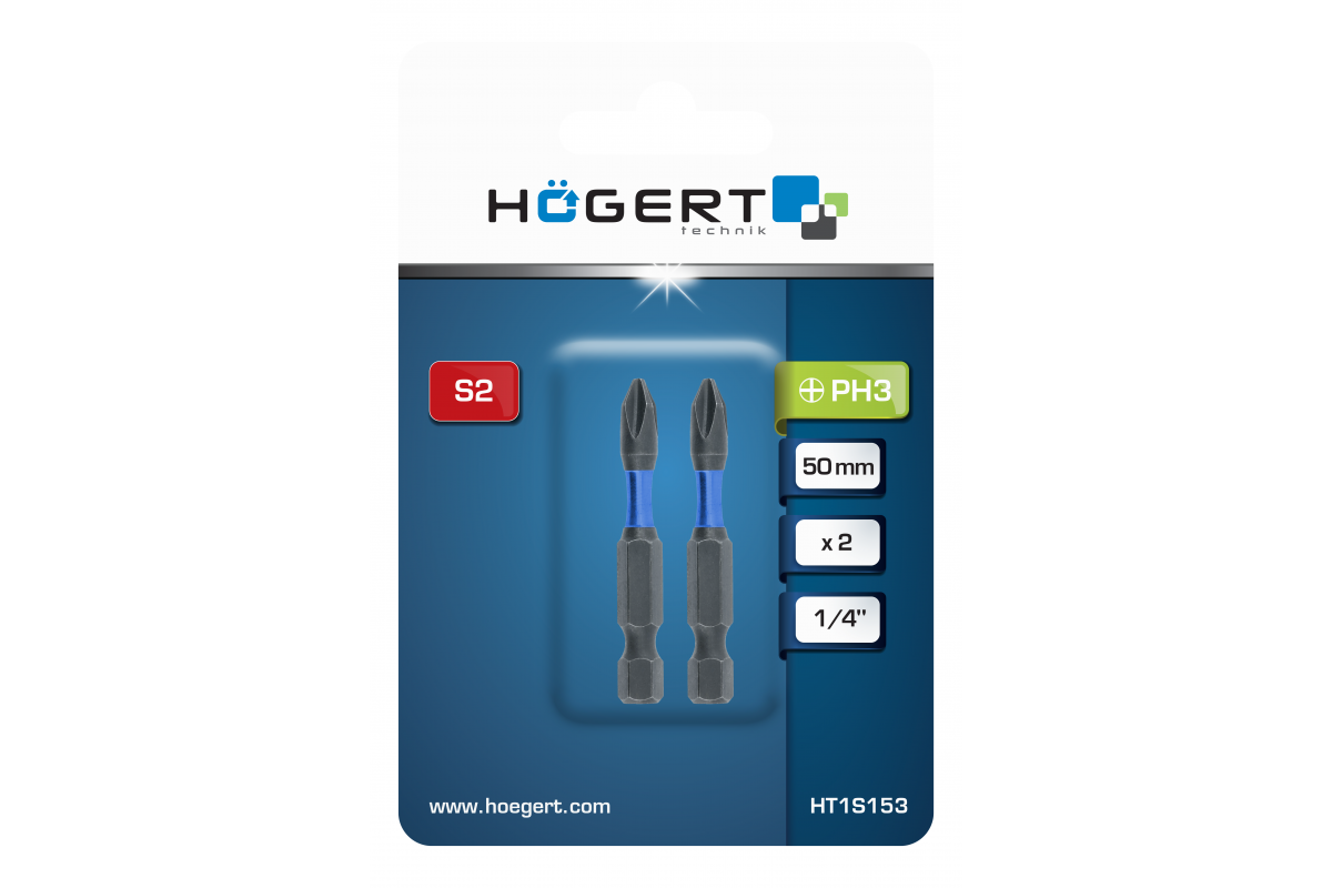 Power screwdriver bit PH3 50mm 2 PCS