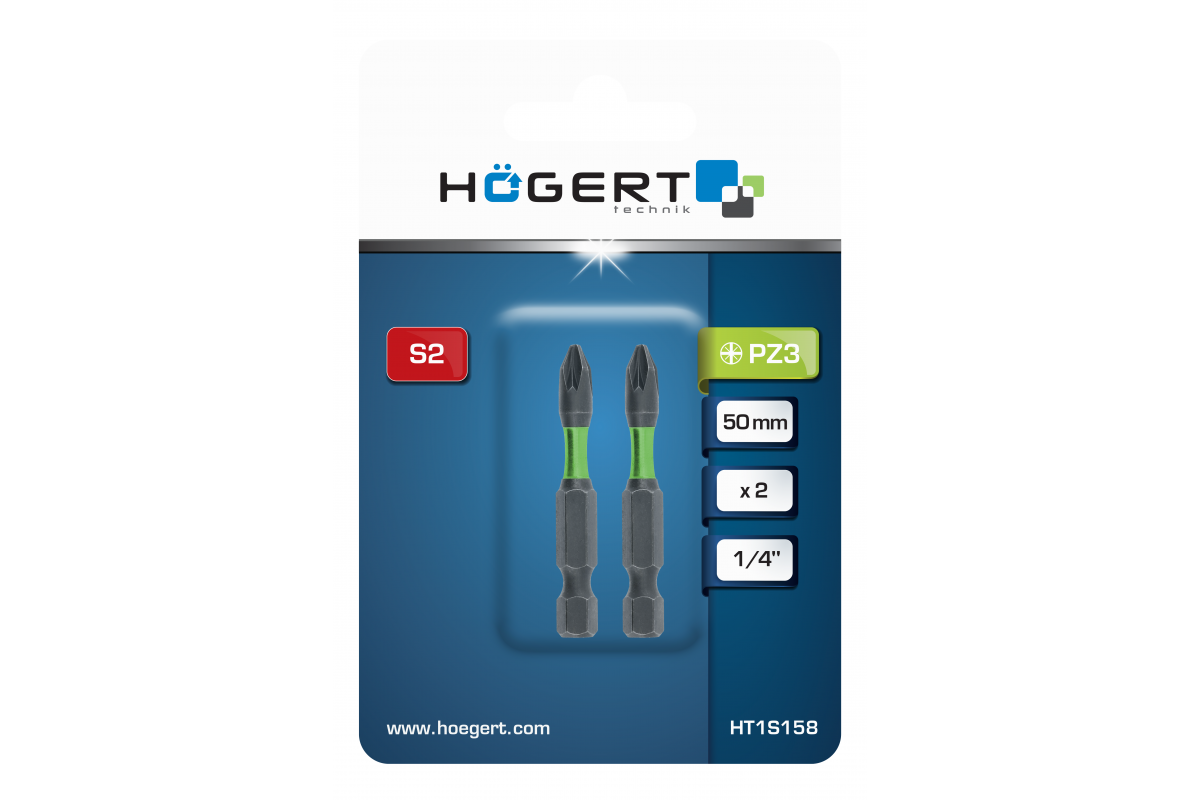 Power screwdriver bit PZ3 50mm 2 PCS