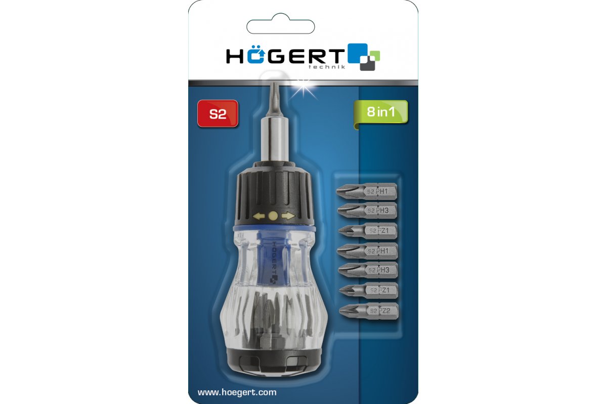 Ratcheting multi-bit screwdriver