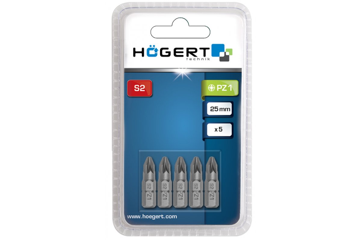 Screwdriver bit PZ1, 25 mm, 5 pcs