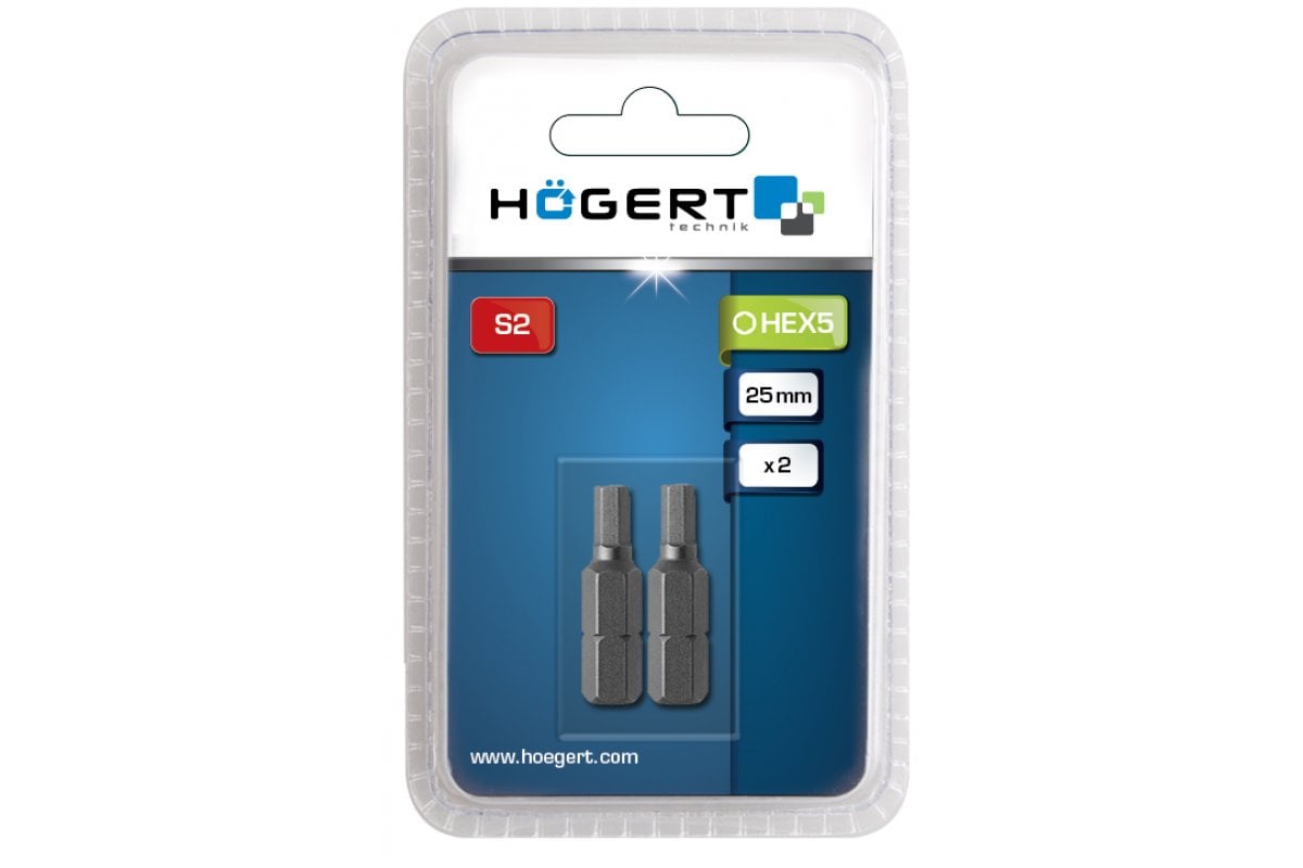 Насадки викрутки HEX5, 25 мм, 2 шт
