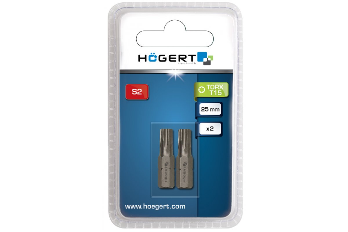 Насадки-біти TORX T15, 25 мм, 2 шт