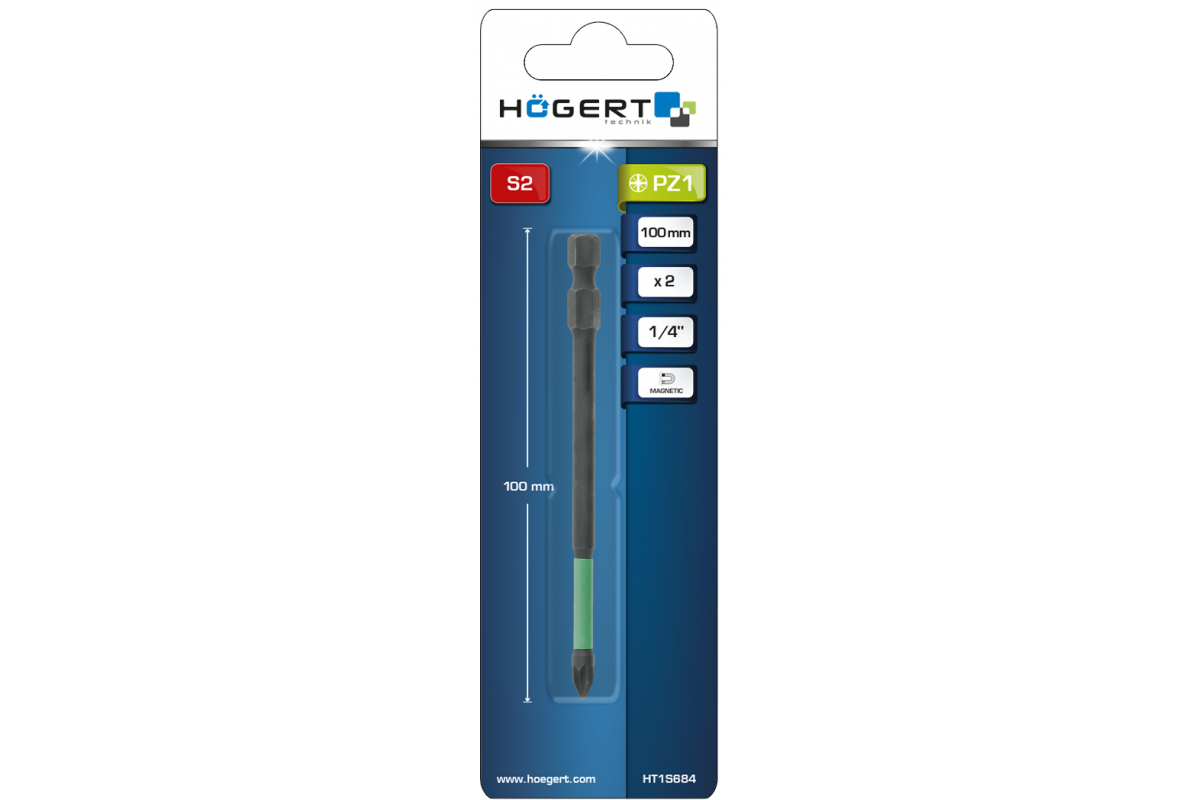 PZ1 Impact Bit 100 mm 2 pcs