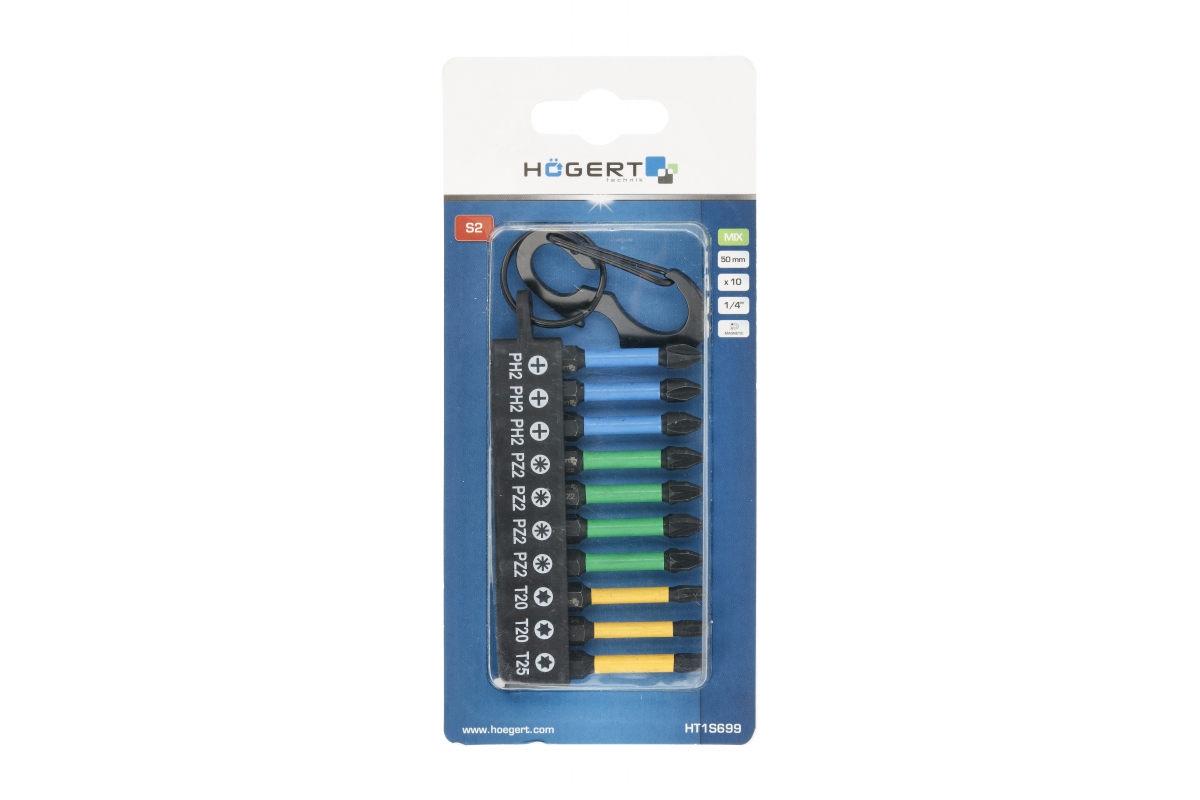 Impact bits 10 pcs mix 50 mm