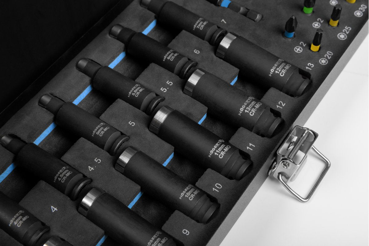 Socket and Impact Bit Set 4 mm - 13 mm, 21 pcs