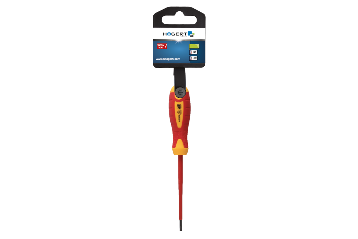 Šroubovák plochý, izolovaný 3 x 100 mm, 1000 V, ocel S2