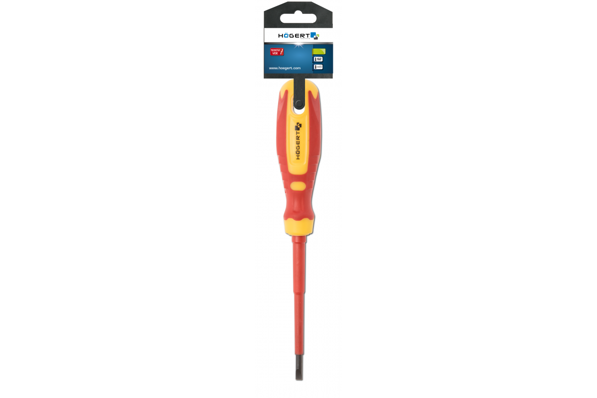 Insulated slotted screwdriver 5.5x125 mm, 1000 V, CrMo steel