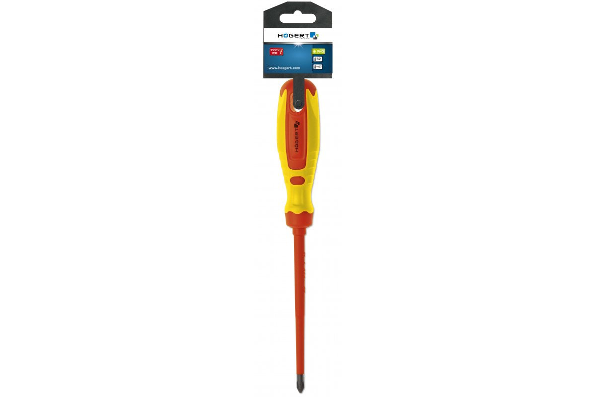 Insulated screwdriver PH2 100 mm, 1000 V, CrMo steel