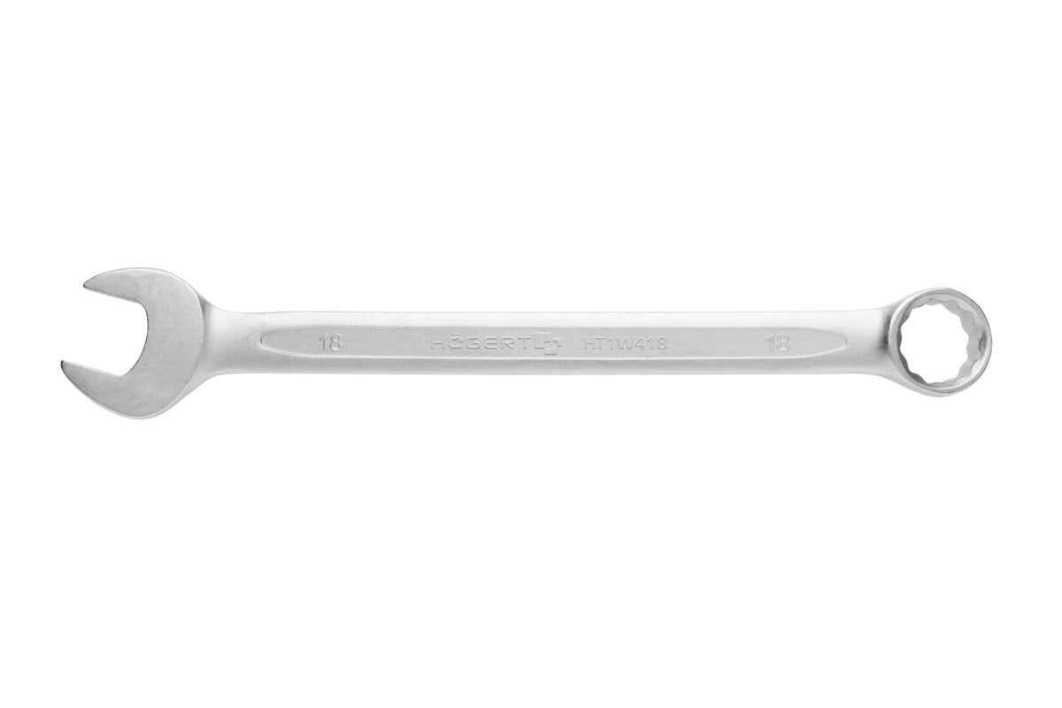 Llave fija y de estrella de acero CrV, 18 mm, DIN 3113