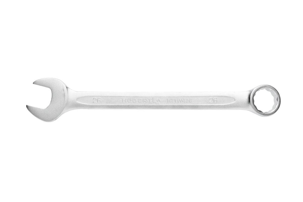 Llave fija y de estrella de acero CrV, 26 mm, DIN 3113