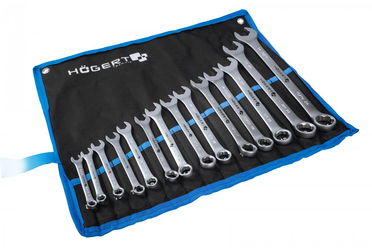 Flat ring wrenches 14 pcs.
