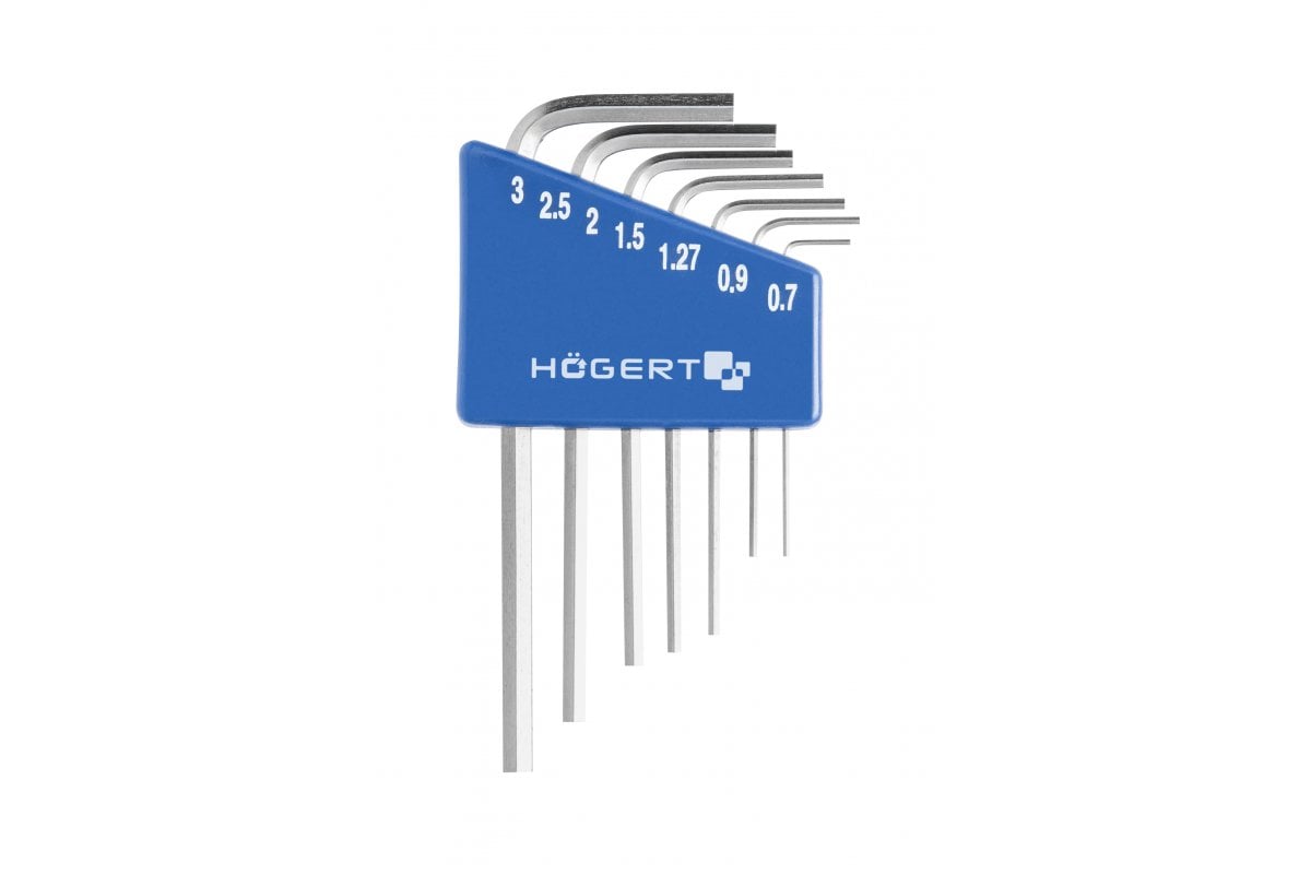 Precision hex keys set, 7 pcs