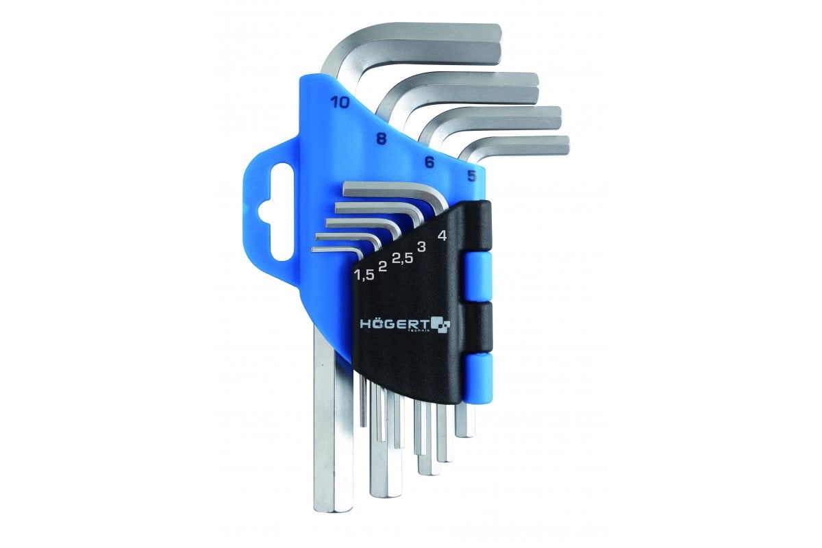 9- piece hex keys set, CrV steel