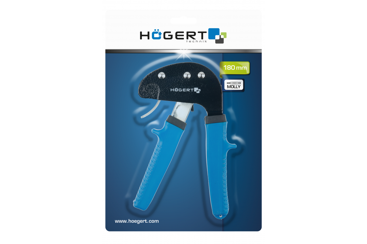 Riverting tool for wall plugs
