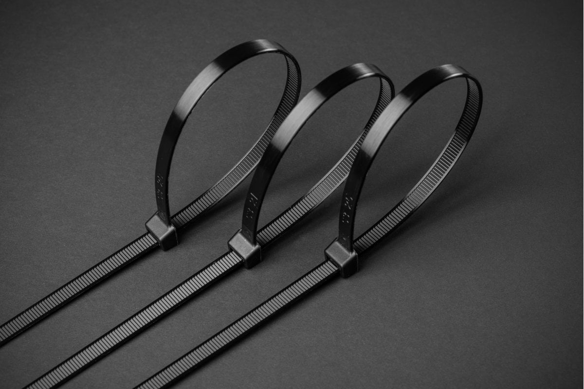 Nylon-Kabelbinder 4,8 x 300 mm, 100 Stück, Schwarz