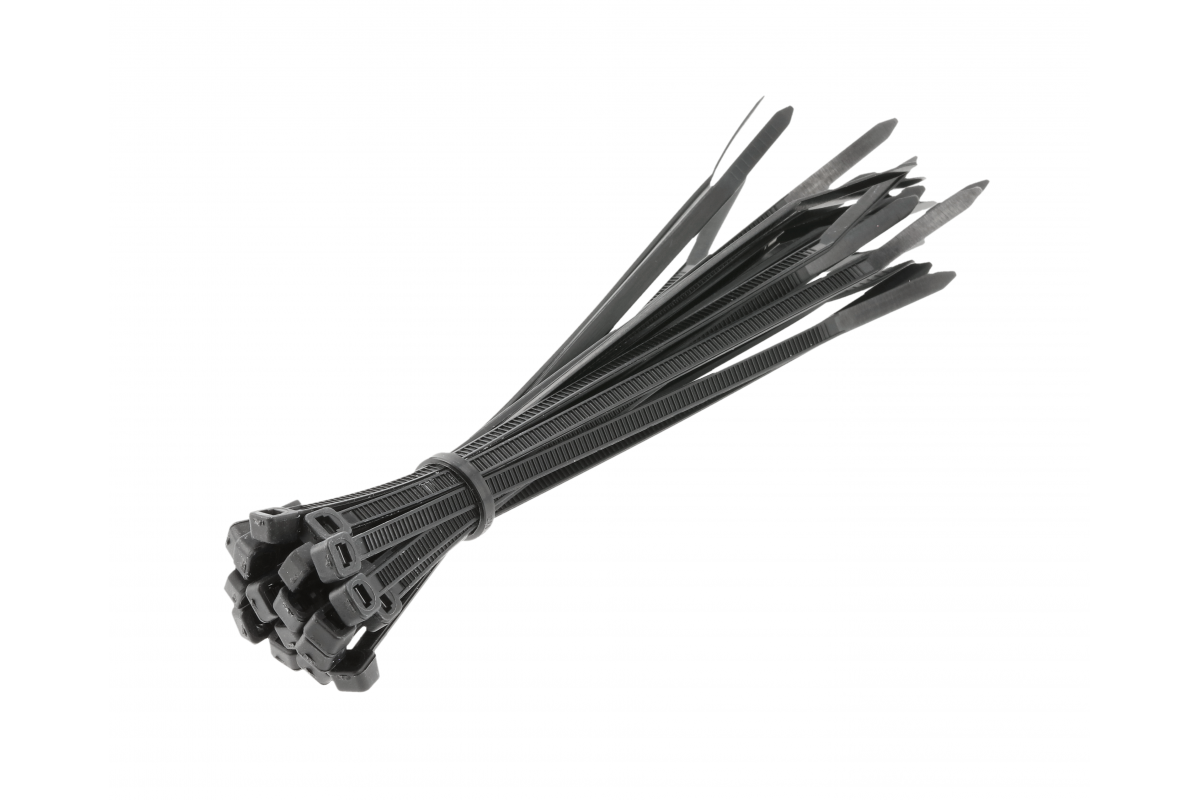 Colliers de serrage en nylon 3,6 x 140 mm, 25 pièces, noir