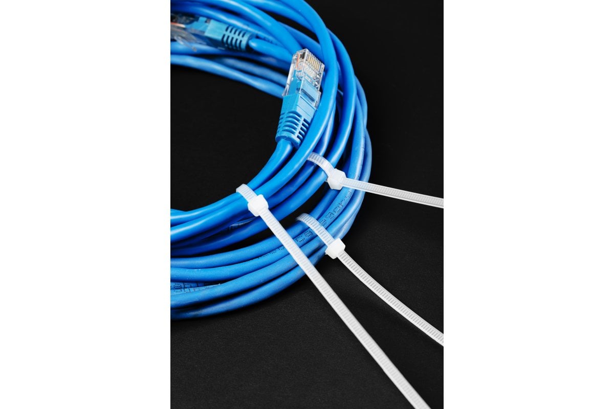 Colliers de serrage en nylon 3,6 x 140 mm, 100 pièces, blanc