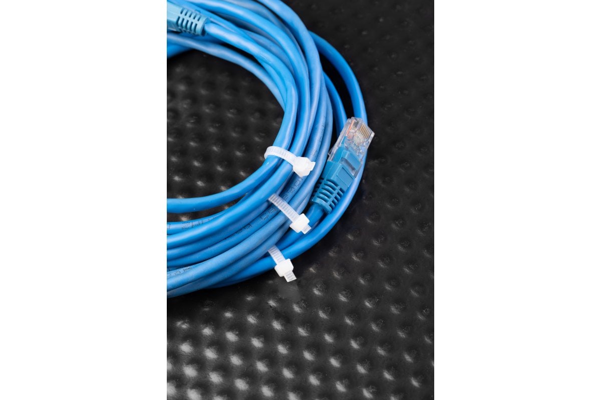 Nylon Cable Ties 2.5 x 200 mm, 100 pcs, White