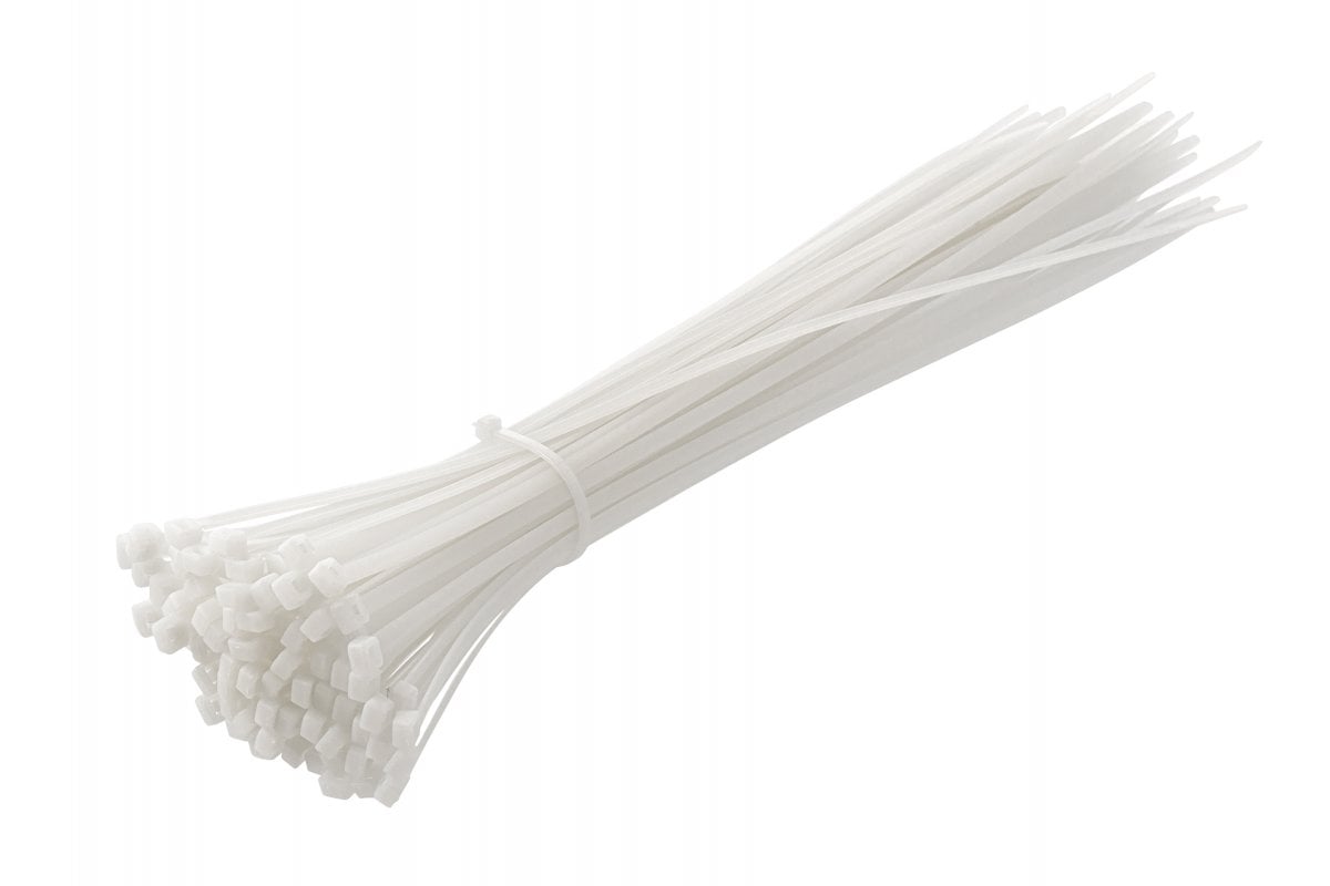 Nylon-Kabelbinder 4,8 x 370 mm, 100 Stück, Weiß