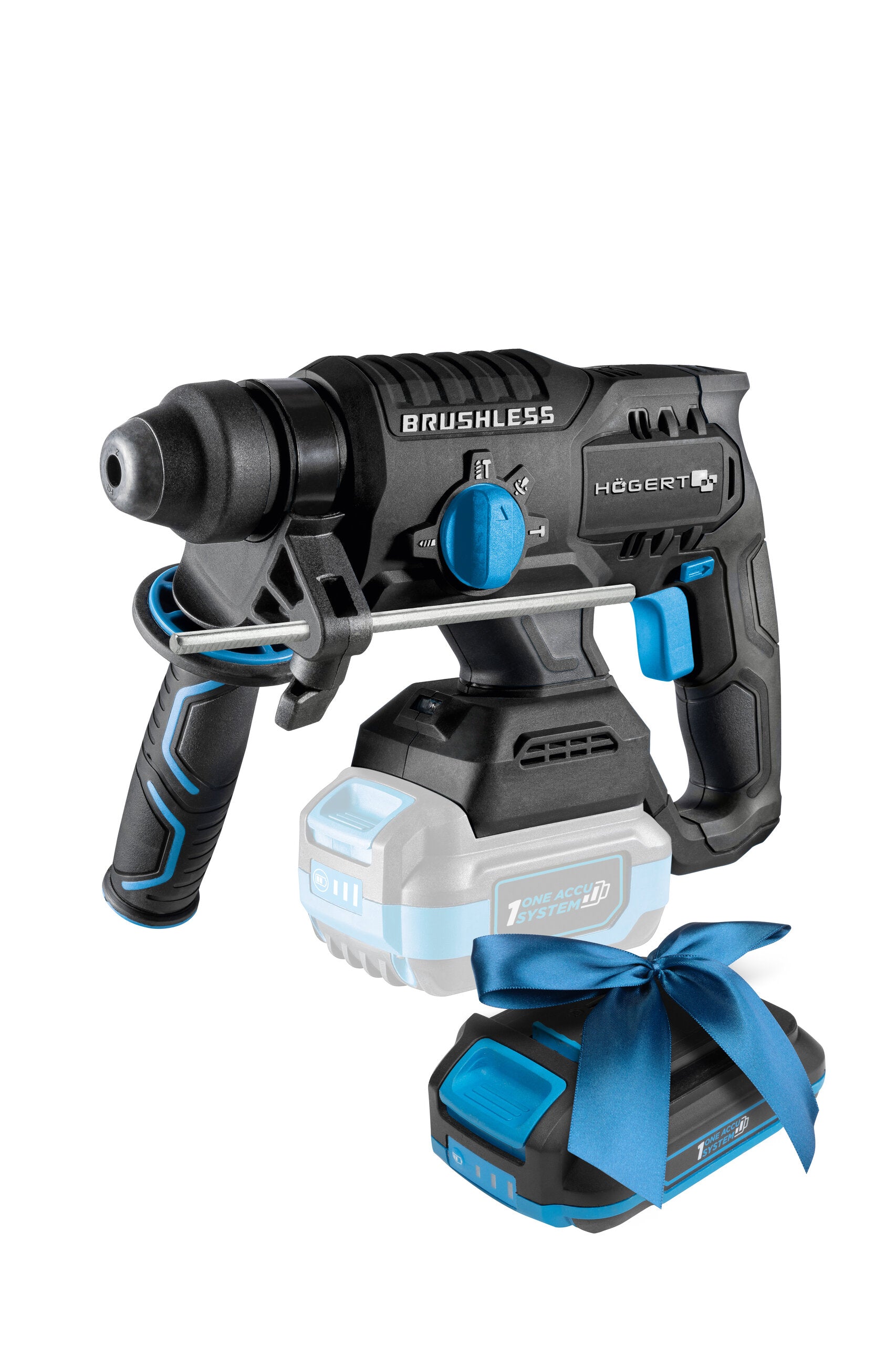 Brushless hammer drill with chisel function 18V + 2Ah battery