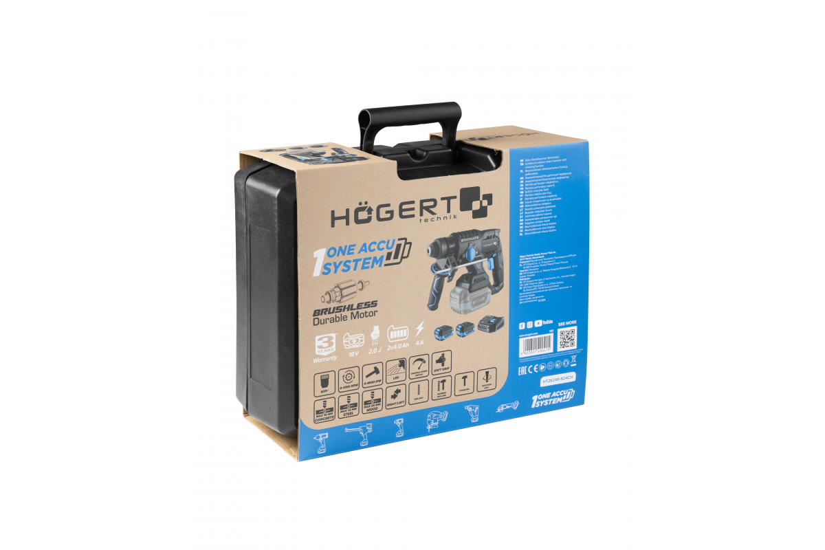 BRUSHLESS HAMMER DRILL WITH CHISELING FUNCTION 18V