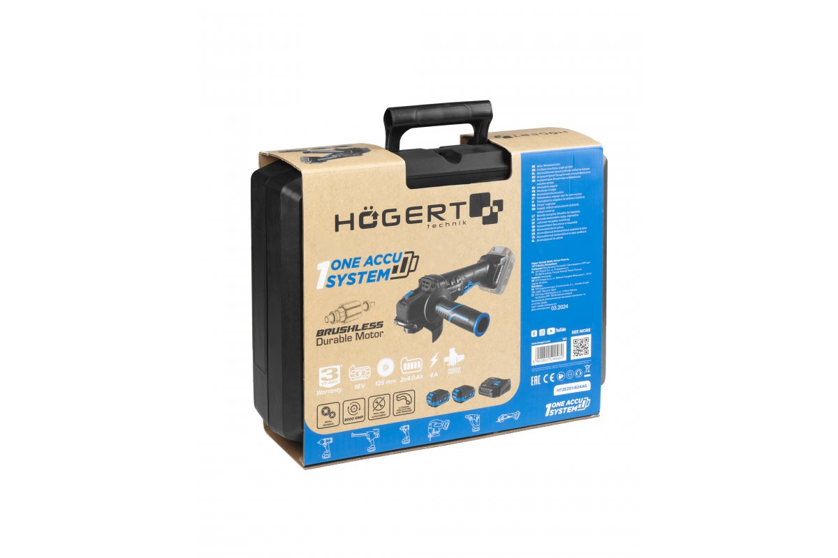 125MM 18V CORDLESS BRUSHLESS ANGLE GRINDER WITH PADDLE SWITCH