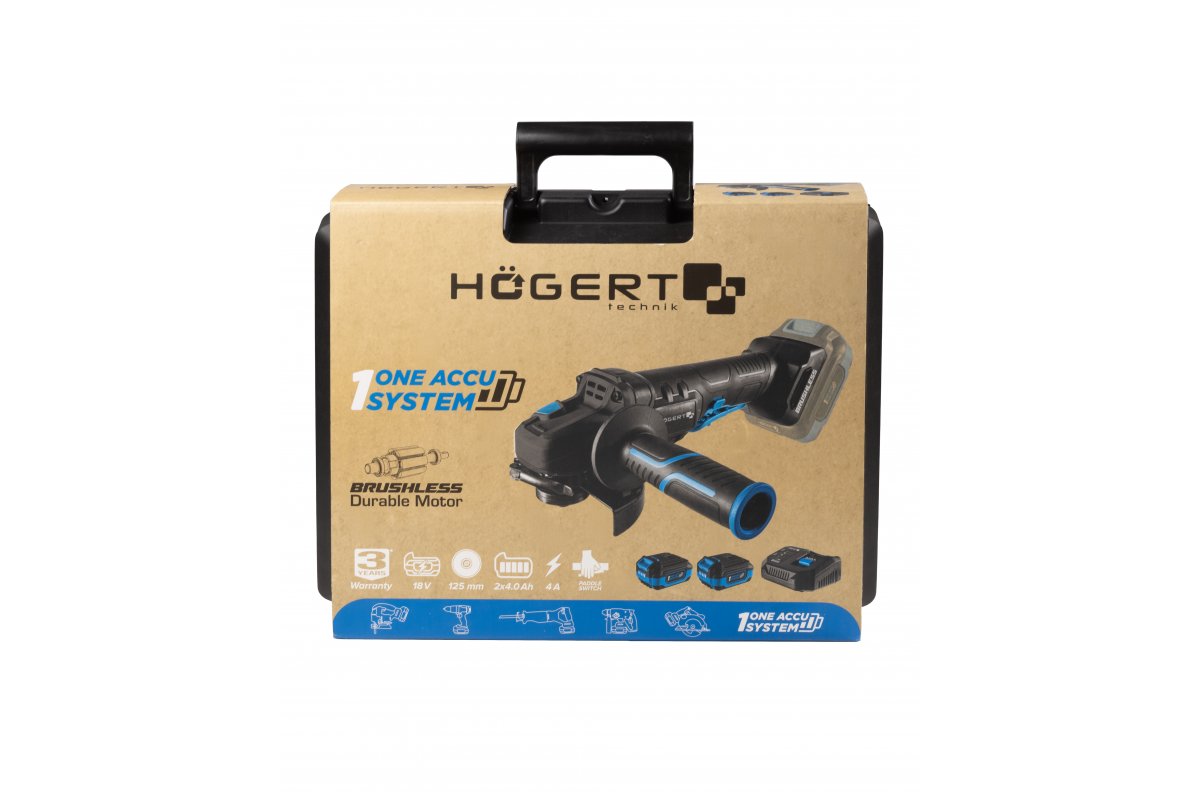 125MM 18V CORDLESS BRUSHLESS ANGLE GRINDER WITH PADDLE SWITCH
