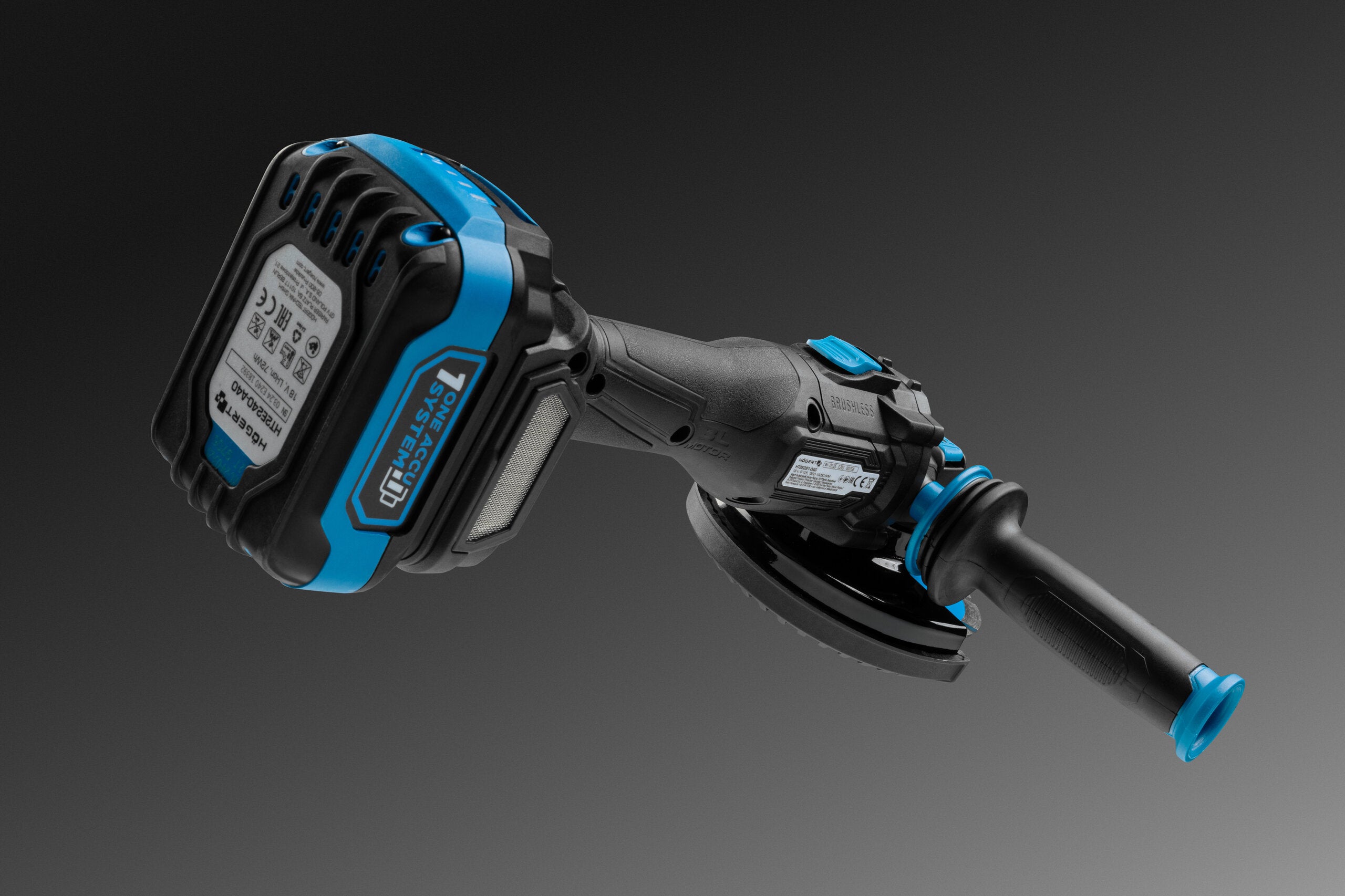 Brushless 125 mm angle grinder kit with variable speed 18V