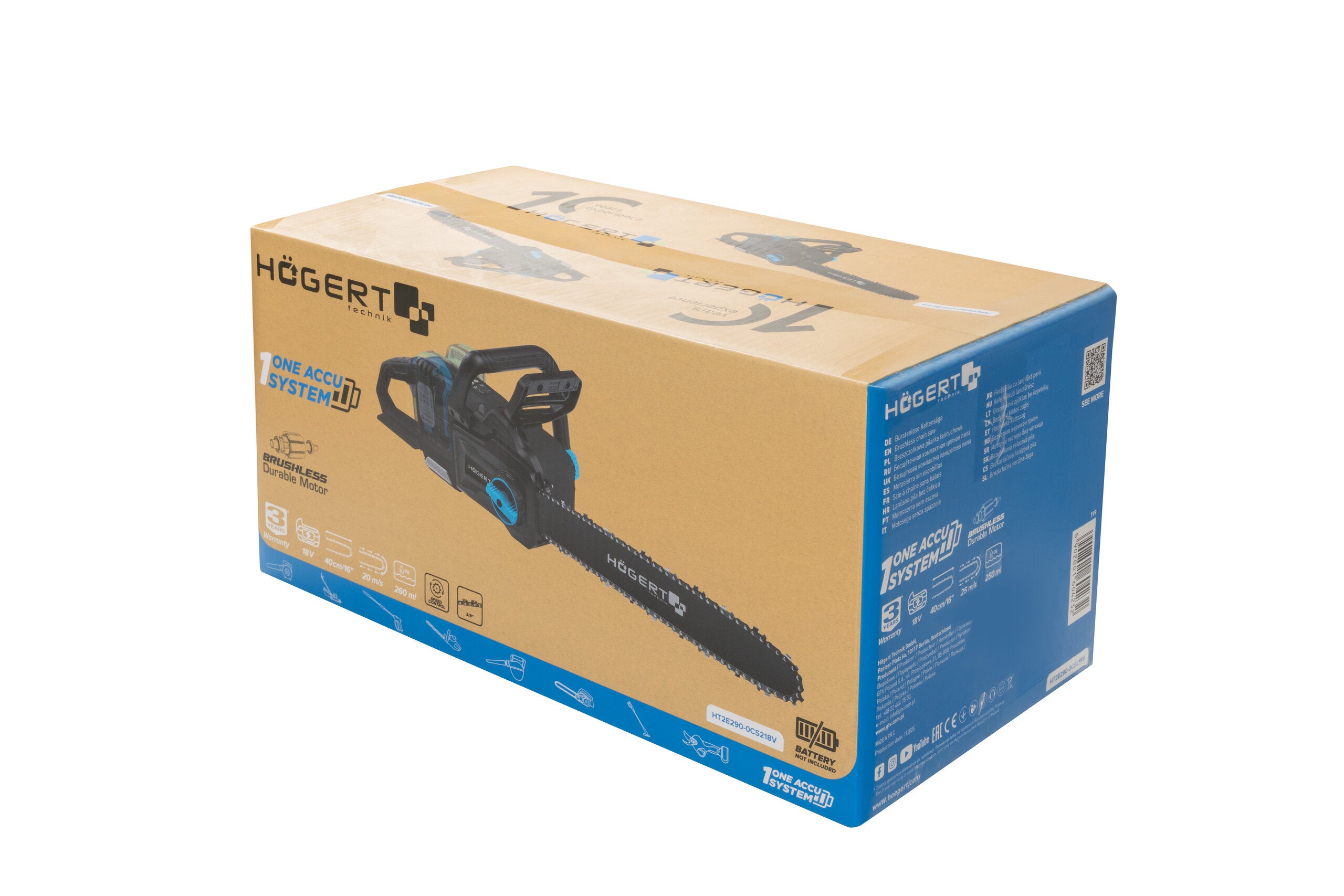 Brushless chainsaw 2x18V