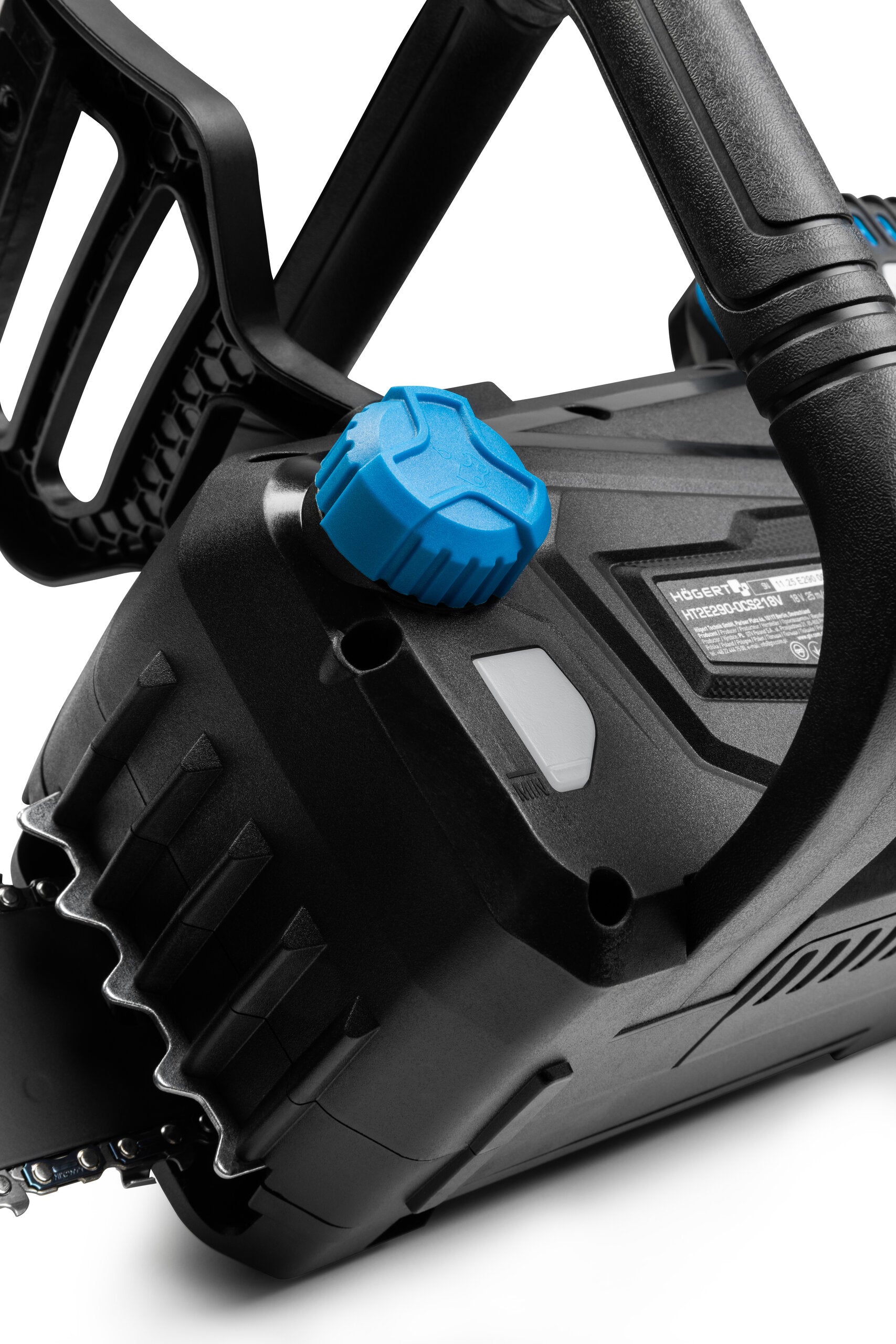 Brushless chainsaw kit with 2x4Ah batteries and DUO charger