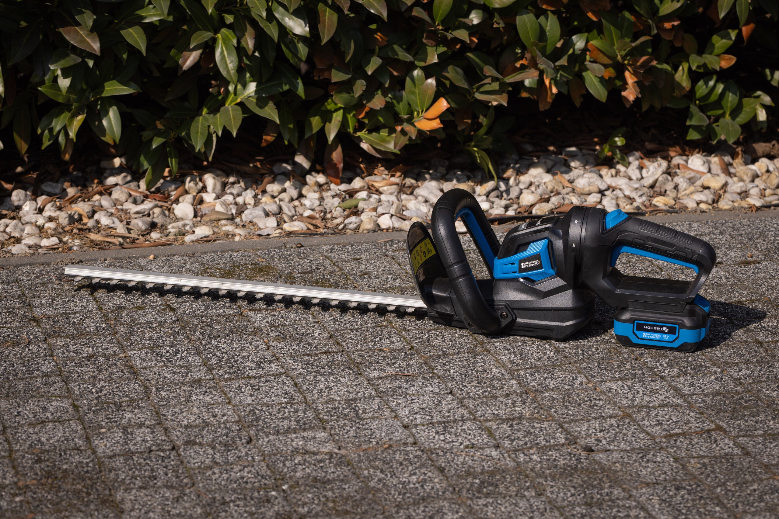 Hedge trimmer set with 2Ah battery and charger