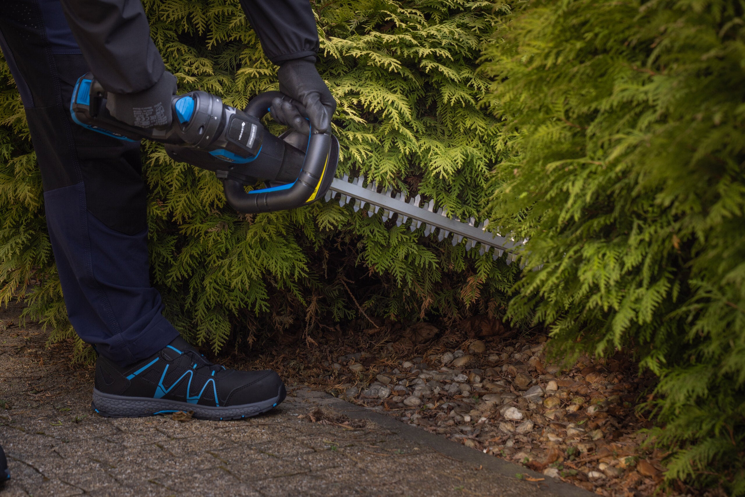Hedge trimmer set with 2Ah battery and charger
