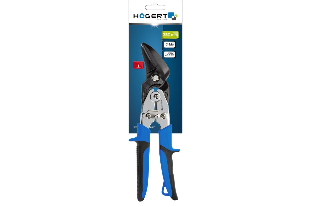Offset tin snips 250 mm, bent left