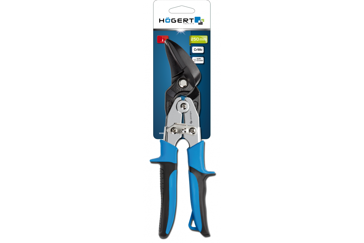 Offset tin snips 250 mm, bent left