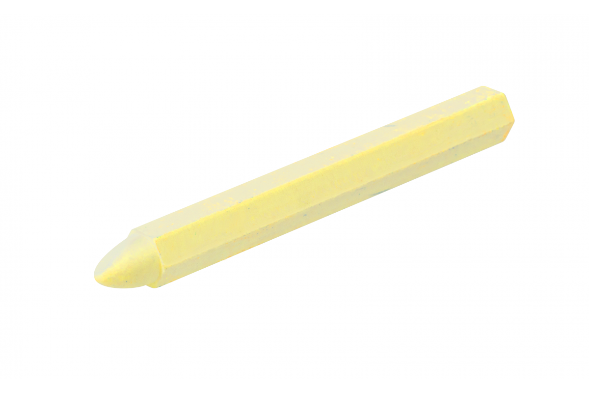 Yellow technical chalk, 120 mm, 12 pcs