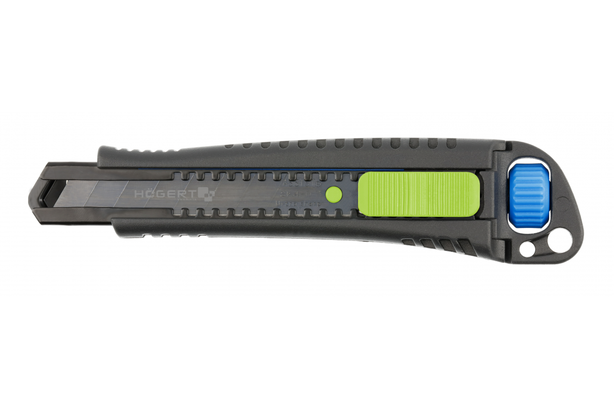 Knife with replacable blade 18mm, zinc, black steel blade SK4
