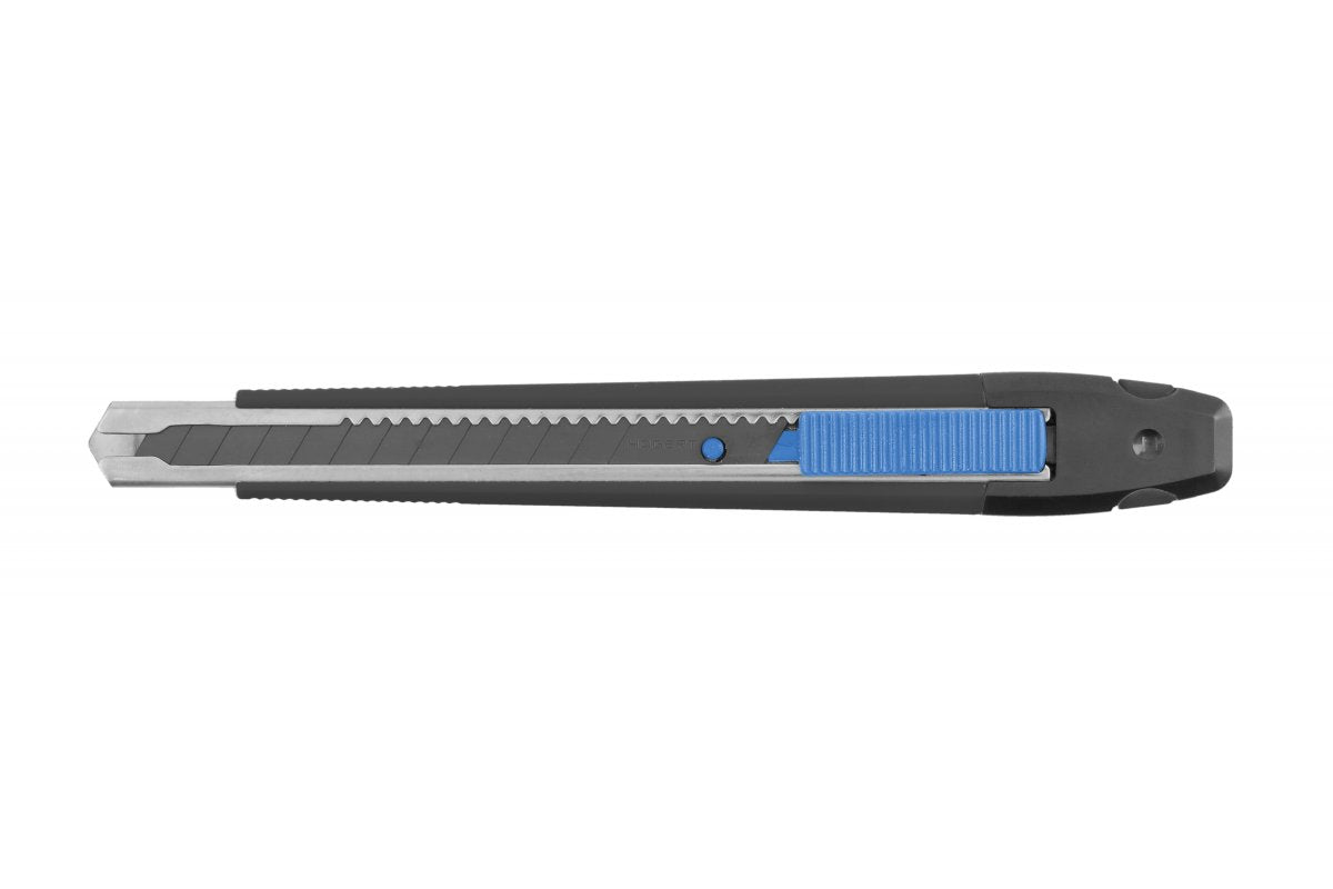 Snap-off knife 9 mm with a plastic clip