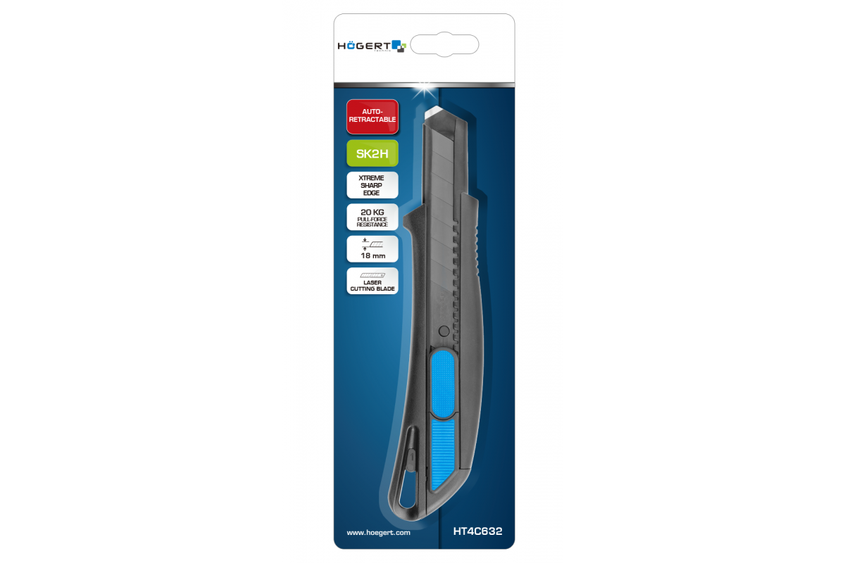 Snap-off knife 18 mm with self-retracting
