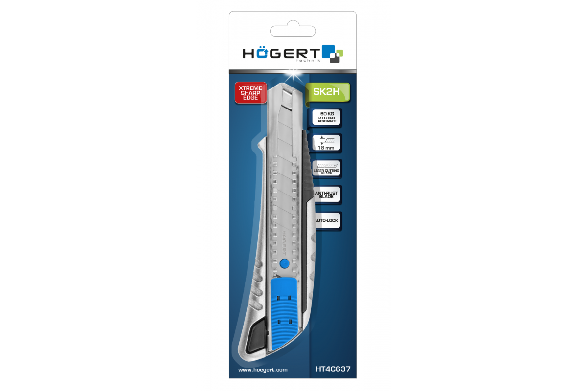 Snap-off knife 18 mm ALU max 60 kg